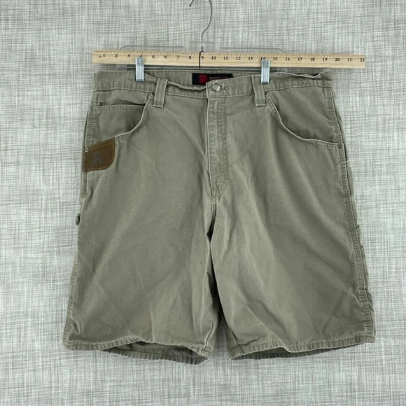 Wrangler riggs carpenter shorts rip stop 38 Brown 2152 - Picture 1 of 9